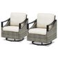 Sunwell Garden 3-Piece Patio Chat Set with Side Table in Beige, , large