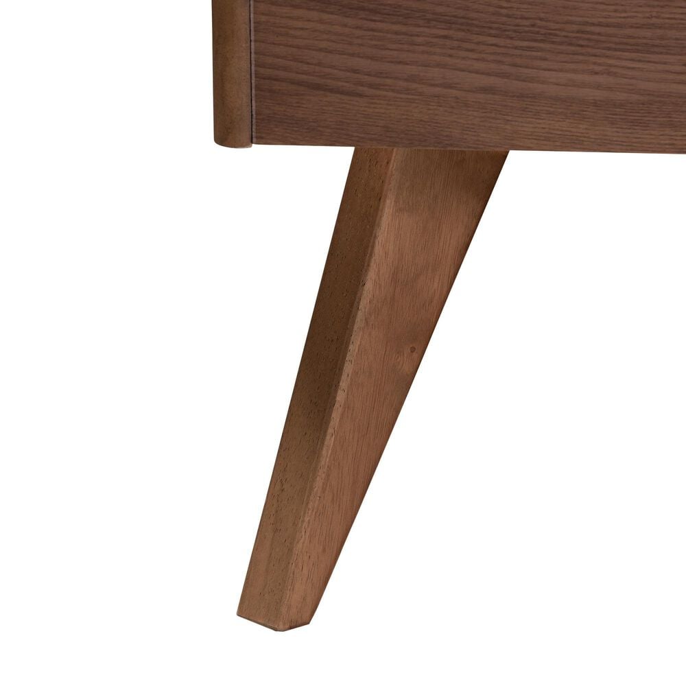 Baxton Studio Lissette Full Platform Bed Frame in Walnut Brown, , large