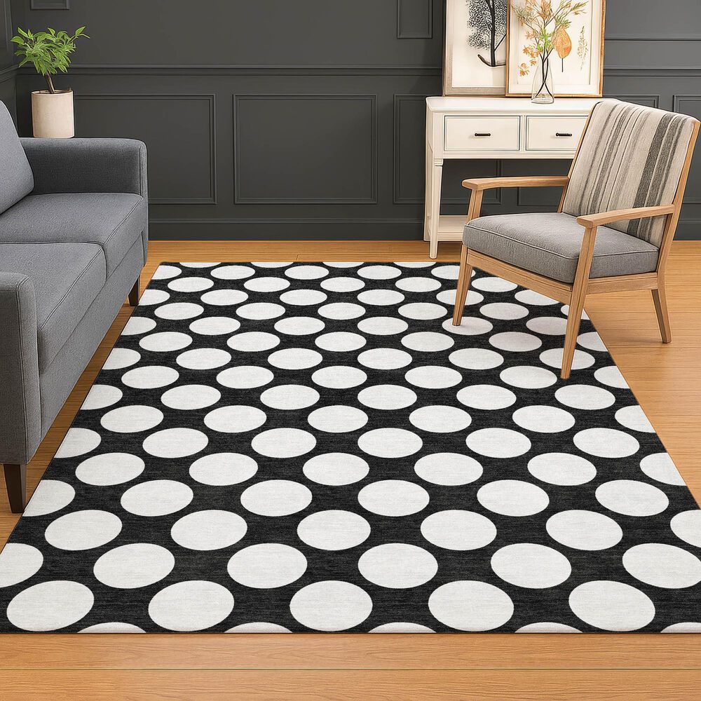 Dalyn Rug Company The Reserve TR13 Black 9&#39; x 12&#39; Indoor/Outdoor Area Rug, , large