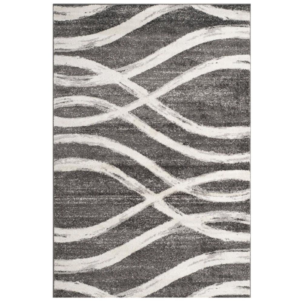 Safavieh Adirondack ADR125R 5"1" x 7"6" Charcoal and Ivory Area Rug, , large