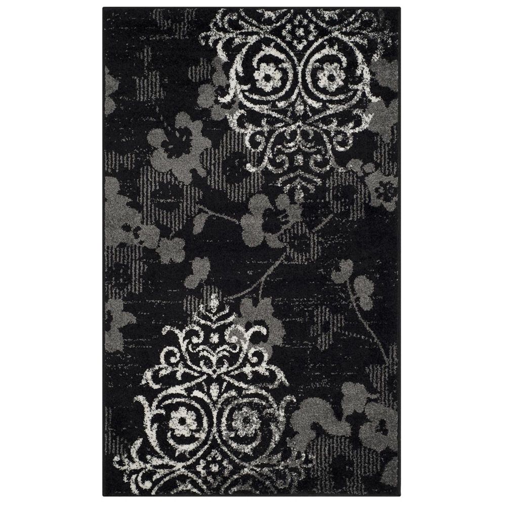 Safavieh Adirondack ADR114A-3 3" x 5" Black/Silver Area Rug, , large