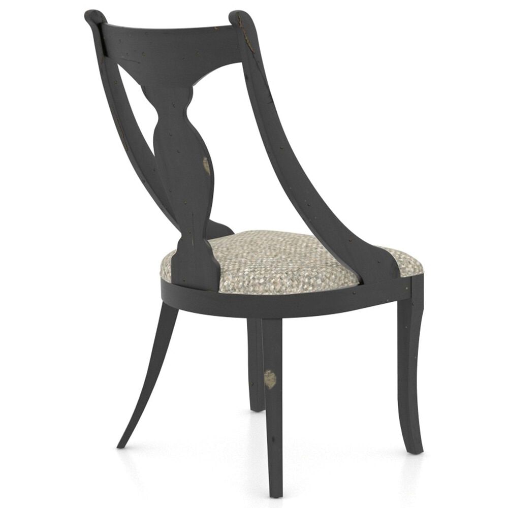 Canadel Champlain 5-Piece Round Dining Set in Distressed Black, , large