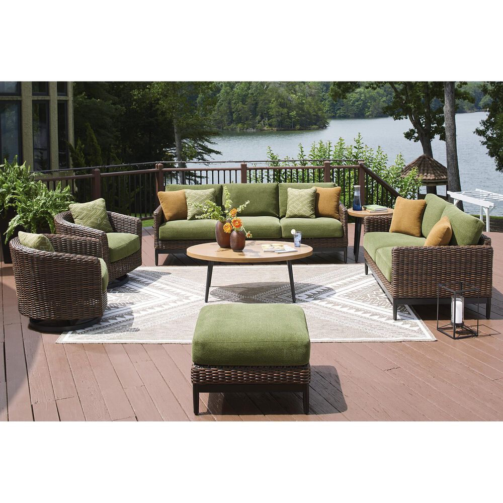 Ashley Horizon 5-Piece Patio Conversation Set in Green, , large