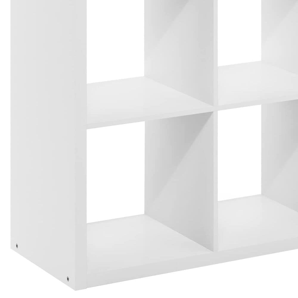 HOMLUX 6-Cube Reversible Open Back Bookshelf in White, , large