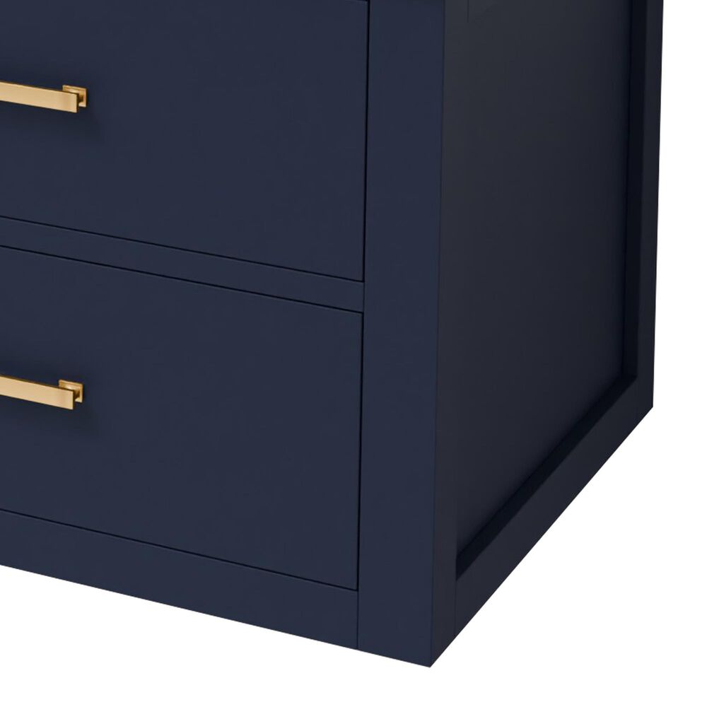 Lexora Home Castor 60" Double Bathroom Vanity in Blue with 2 cm White Quartz Top and Rectangular Sinks, , large