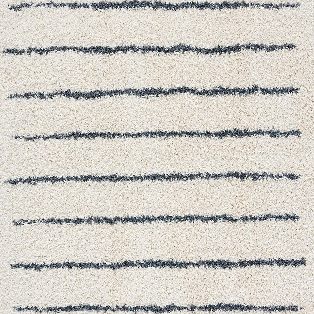 Safavieh Venus Shag VNS604B 2&#39;7&quot; Round Ivory and Dark Grey Area Rug, , large