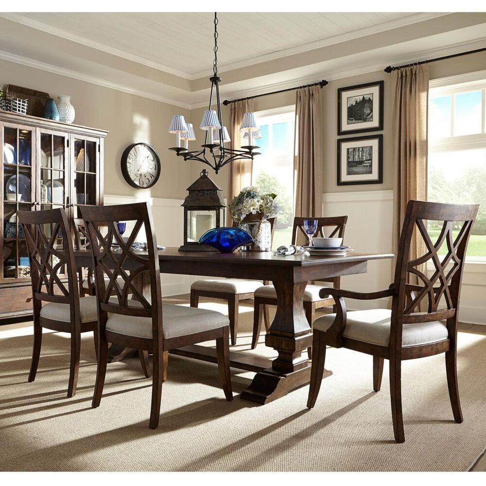 Trisha Yearwood Home Collection Nashville 7-Piece Dining Set in Coffee, , large