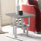 Blue River Illusion End Table in Brushed Stainless Steel, , large