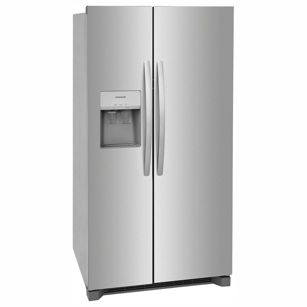 Frigidaire 3 Piece Kitchen Package with 25.6 Cu. Ft. Standard Depth Side-by-Side Refrigerator, 30&quot; Freestanding Gas Range with Quick Boil Burner, 24&quot; Built-In Dishwasher with MaxDry in Stainless Steel, , large