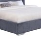 Coaster Tisdall Eastern King Upholstered Fireplace Bed in Grey, , large