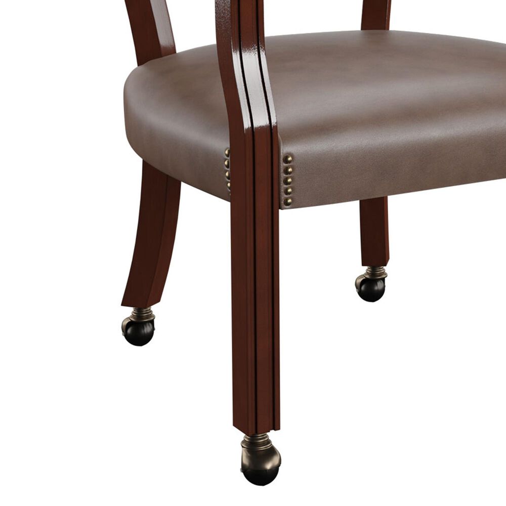 Steve Silver Tournament Arm Chair in Medium Cherry, , large