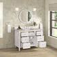 James Martin Vanities Lorelai 48" Single Vanity in Bright White with 3 cm Victorian Silver Quartz Top, , large