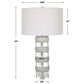 Uttermost Band Together Table Lamp in White Crystal and Brushed Nickel, , large