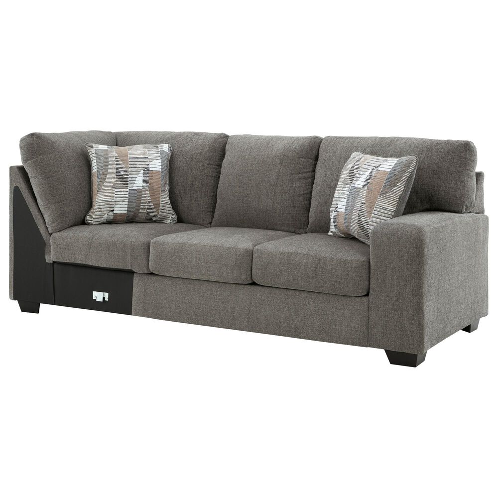Ashley Clarington 3-Piece Sleeper Left Facing Sectional with Chaise in Greystone, , large