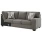 Ashley Clarington 3-Piece Sleeper Left Facing Sectional with Chaise in Greystone, , large