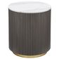 Pacific Landing Jason End Table in White, Charcoal and Brushed Gold, , large