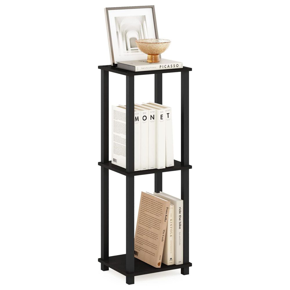 HOMLUX 2-Tier Small End Table in Espresso and Black (Set of 2), , large