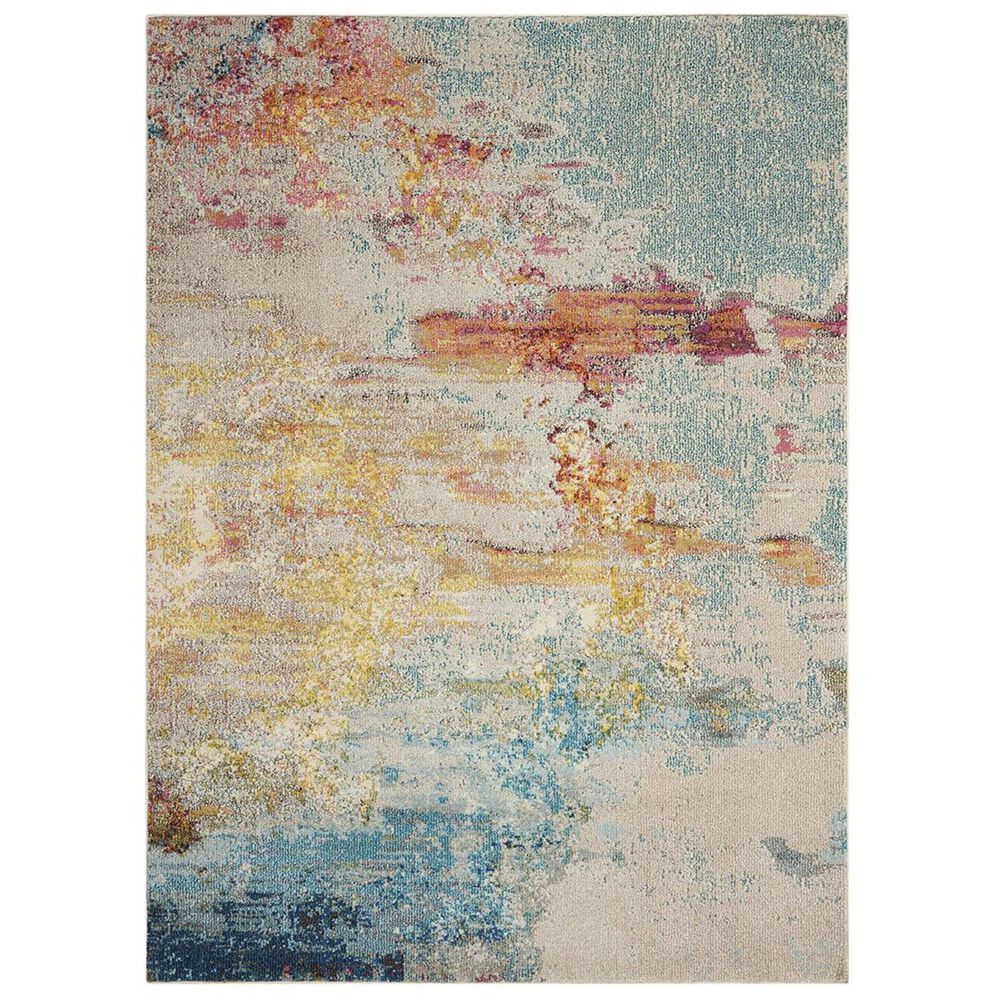Nourison Celestial CES02 5&#39;3&quot; x 7&#39;3&quot; Sealife Area Rug, , large