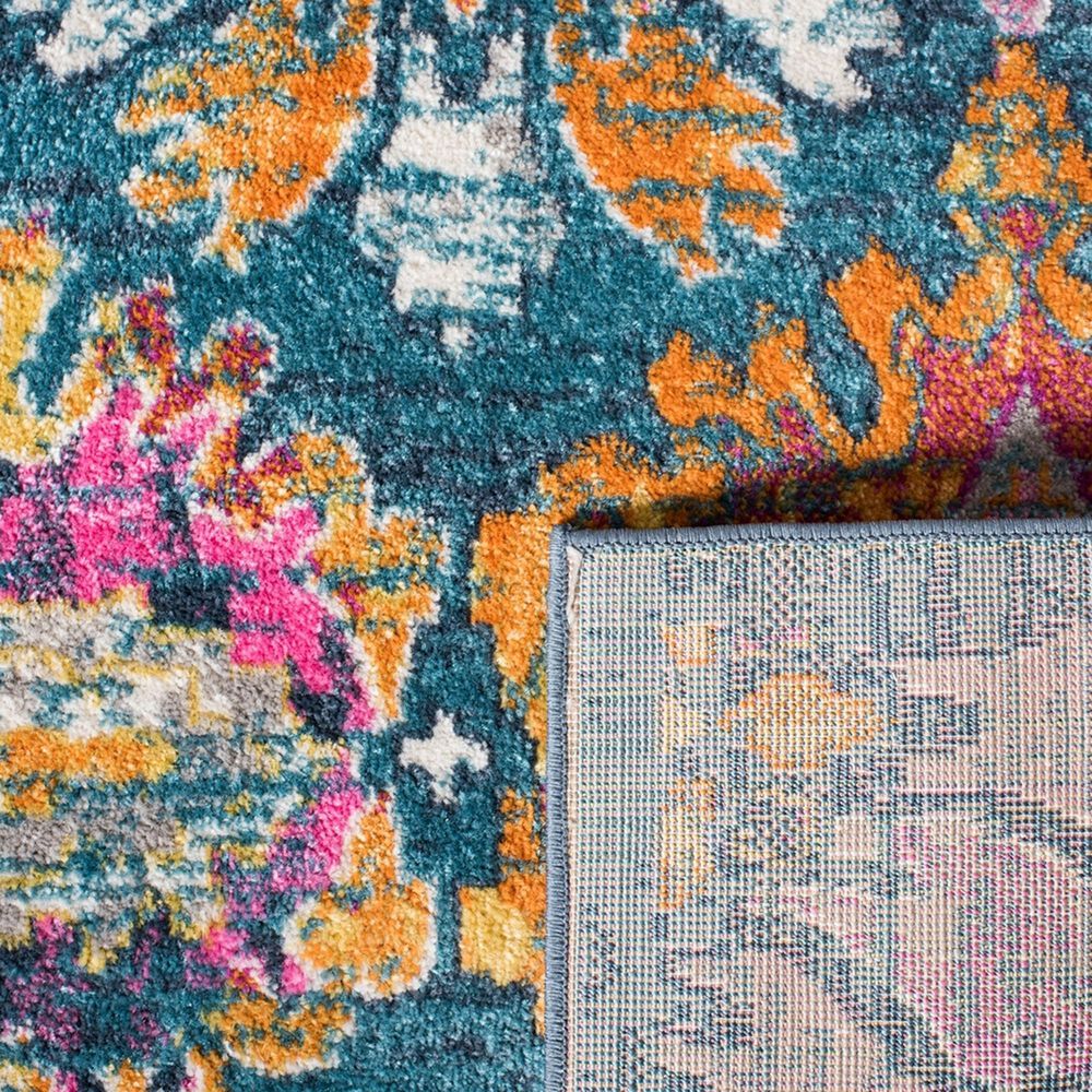Safavieh Madison MAD144A 5&#39;1&quot; x 7&#39;6&quot; Blue and Orange Area Rug, , large