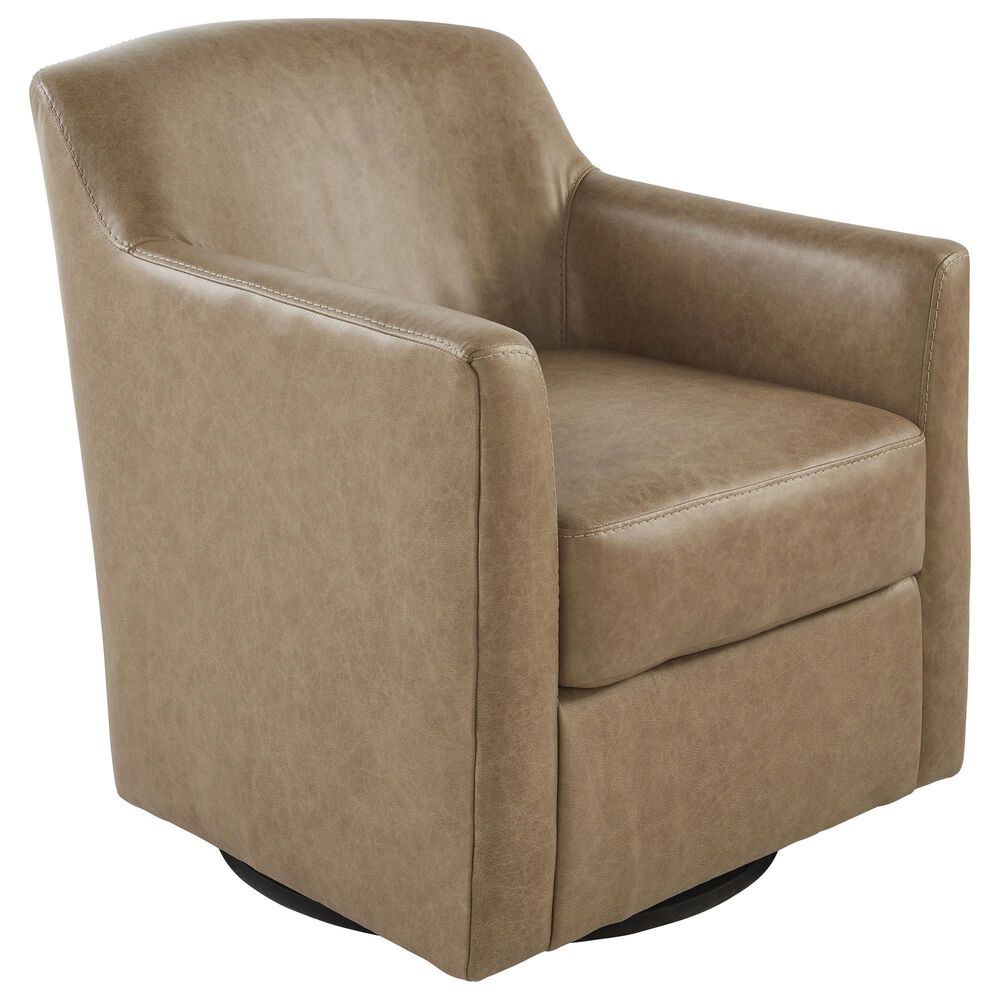 Ashley Bradney Swivel Accent Chair in Tumbleweed, , large