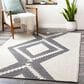 Surya Azalea 10" x 14" Black and Ivory Indoor/Outdoor Area Rug, , large