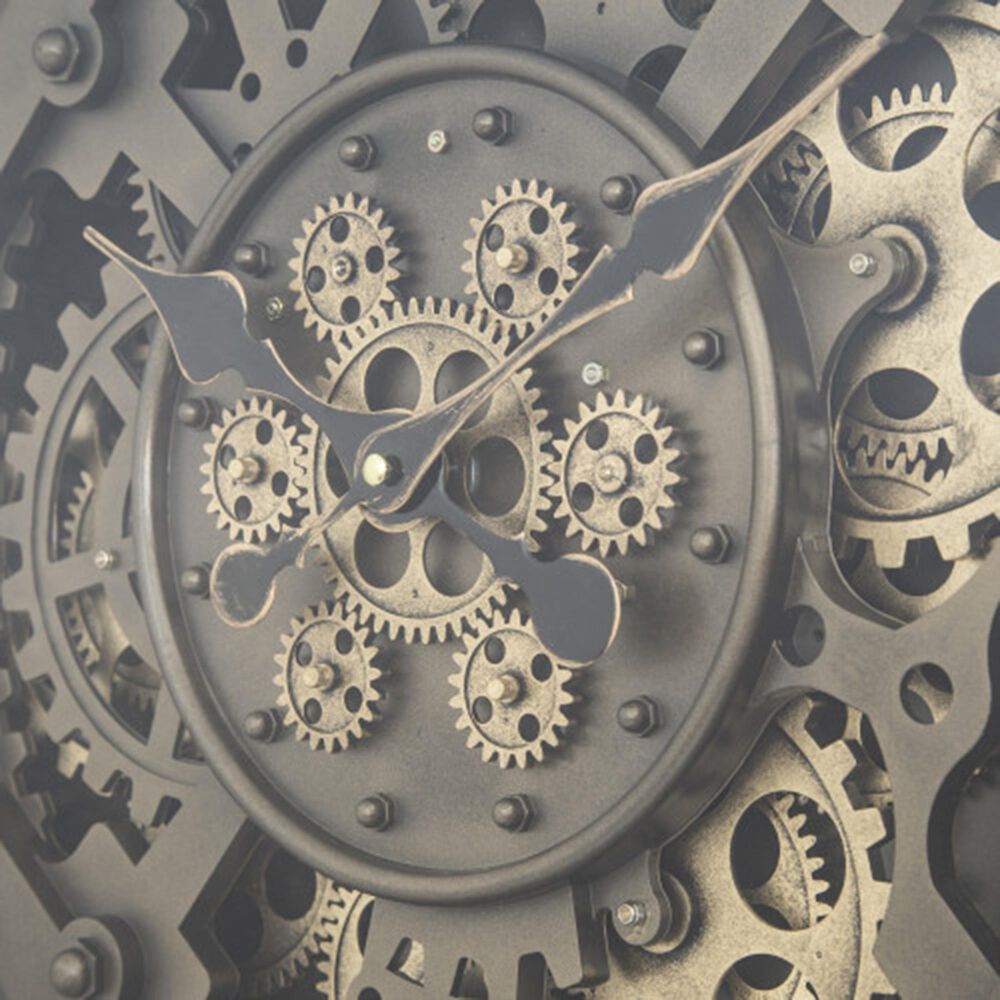 Yosemite Home Decor Clockwork Urban Loft Gears Wall Clock in Aged Copper, , large