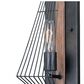Vaxcel Dearborn 1-Light Wall Sconce in Black Iron and Burnished Oak, , large