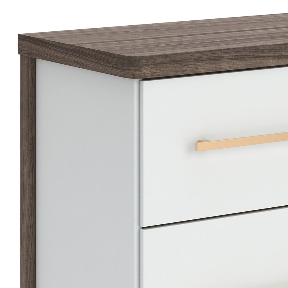 Ashley Kendanport 2-Drawer Nightstand in Dark Brown and Matte White, , large