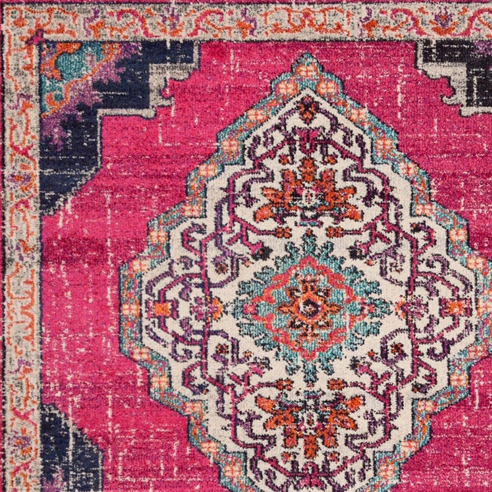 Safavieh Monaco MNC254D 5&#39; Round Pink Area Rug, , large