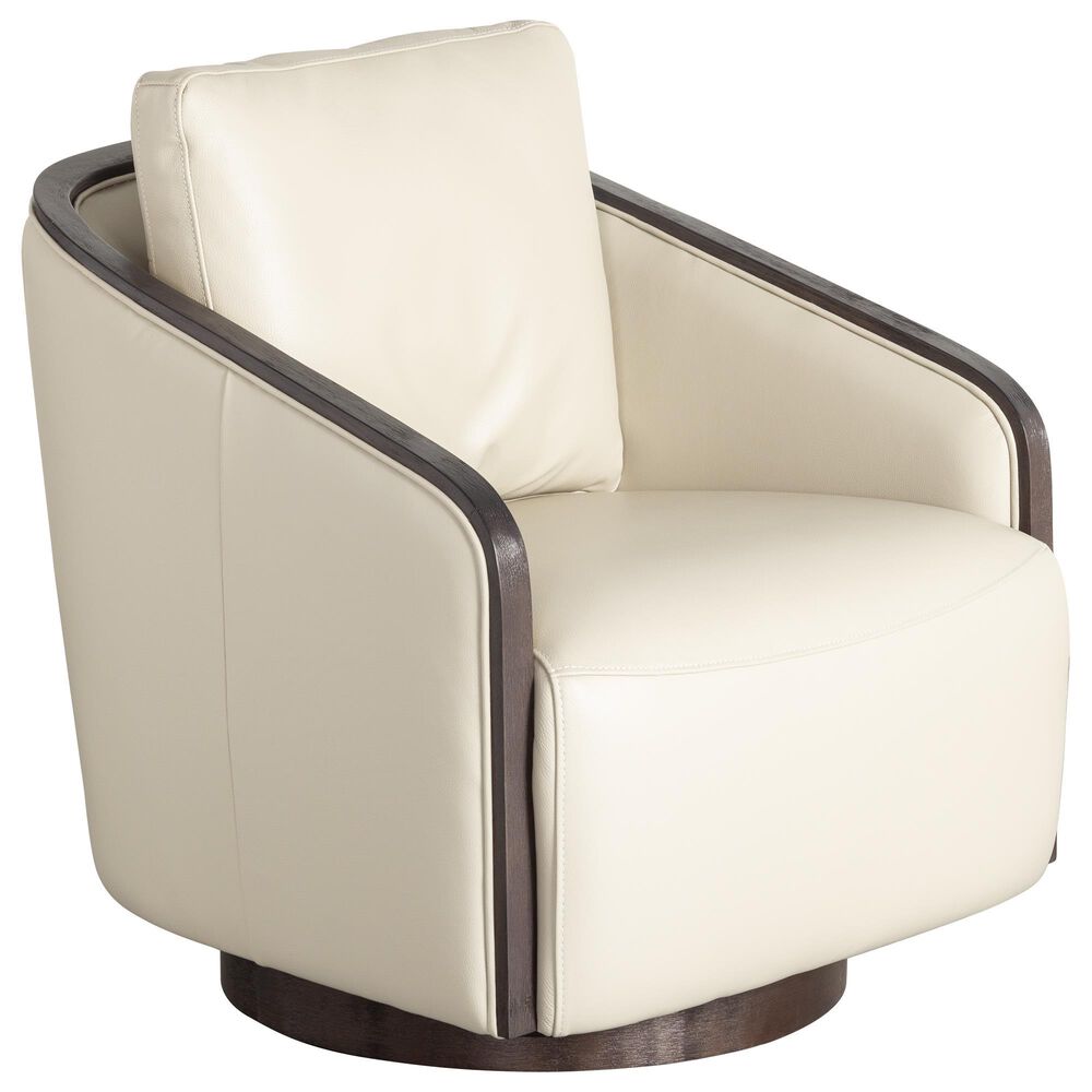 Interlochen Leather Swivel Chair in Florida Stone, , large