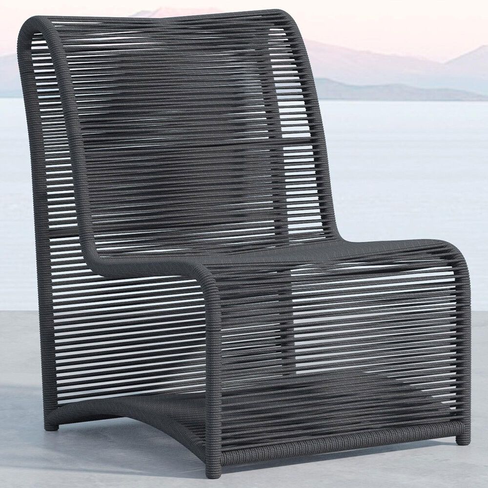 Sunset West Milano Patio Armless Club Chair in Slate, , large