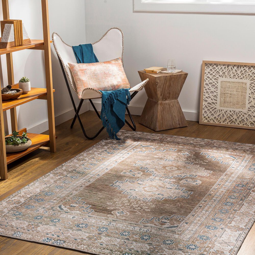 Surya Colin 6&#39;7&quot; x 9&#39; Dusty Sage, Light Beige, Blue and Cream Area Rug, , large