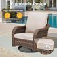 Hearth and Haven 3-Piece Outdoor Bistro Set with Swivel Gliders Rocker in Beige, , large