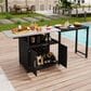 Hearth and Haven Patio Serving Cart in Matte Black, , large