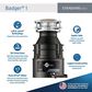 InSinkerator Badger 1 Garbage Disposal 1/3 HP with Cord in Waterborne Gray Enamel, , large