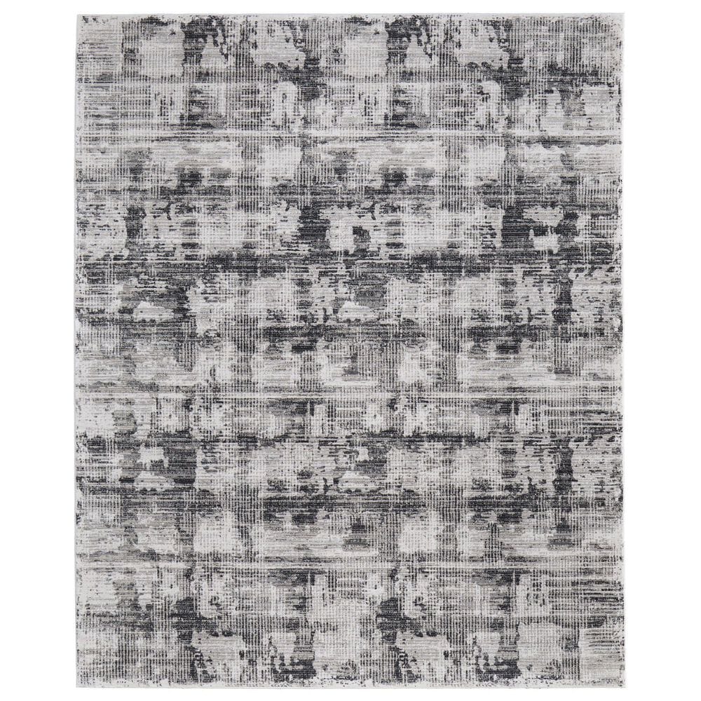 Feizy Sonora 5" x 7"6" Gray and Ivory Area Rug, , large