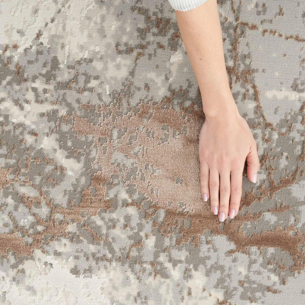 Nourison Desire Cream and Grey 9&#39; x 12&#39; Area Rug, , large
