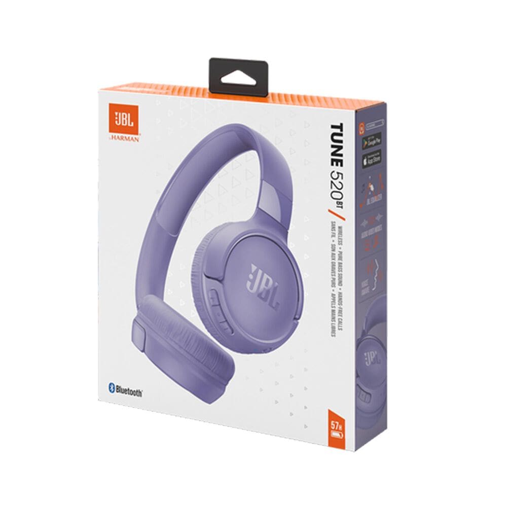 JBL Tune 520BT Wireless On-Ear Headphones in Purple, , large