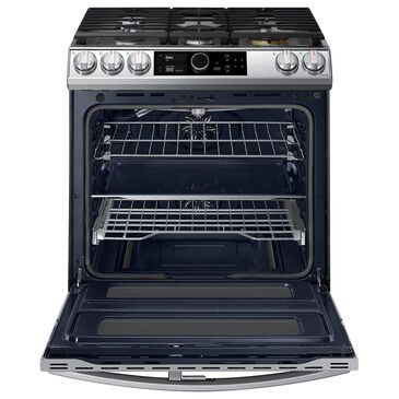 Samsung 6.0 Cu. Ft. Flex Duo Front Control Slide-in Gas Range with Smart Dial, Air Fry and Wi-Fi in Stainless Steel, , large