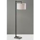 Adesso Devin Floor Lamp in Black and Grey, , large