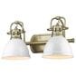 Golden Lighting Duncan 2-Light Bath Vanity in Aged Brass w/ White, , large
