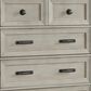 Mayberry Hill Farmington 5-Drawer Chest in Medium Brown and Washed Stone, , large
