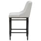 Armen Living Marvin Counter Height Stool with Ivory Upholstery in Antique Pewter, , large