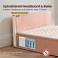 HOMLUX Plush Queen Mattress with Pink Headboard, , large