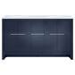 Lexora Home Lafarre 60" Double Bathroom Vanity in Navy Blue with 2 cm White Cultured Marble Top and Rectangular Sinks, , large