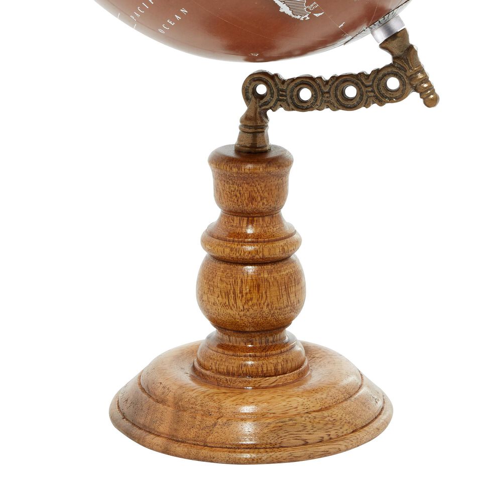 Maple and Jade 8&quot; x 15&quot; Globe in Silver, Copper and Natural Golden Brown, , large