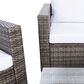 Safavieh Brielle 4-Piece Patio Living Set in Grey Brown, , large