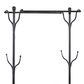 Maple and Jade 72" Industrial Metal Hall Tree in Black and Brown, , large