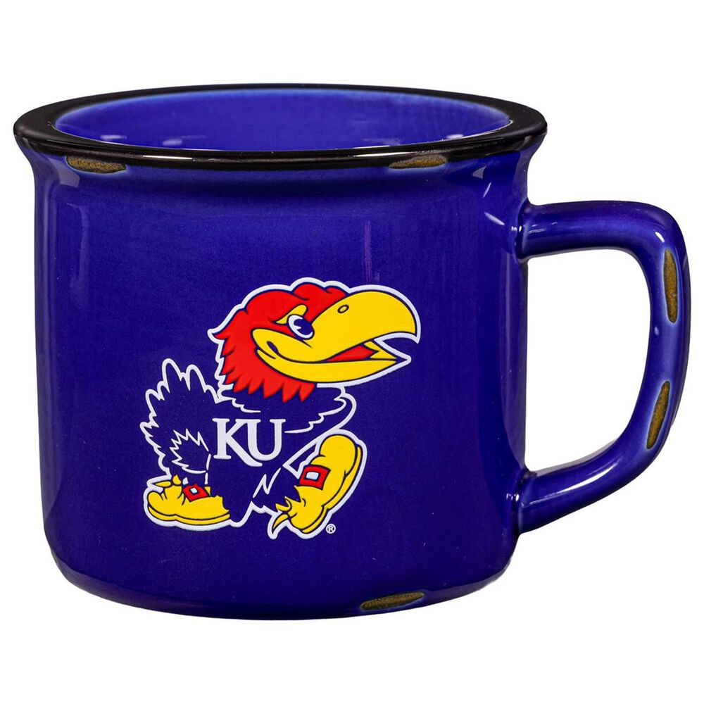 Cypress 14 Oz University of Kansas Ceramic Camp Cup in Blue, , large