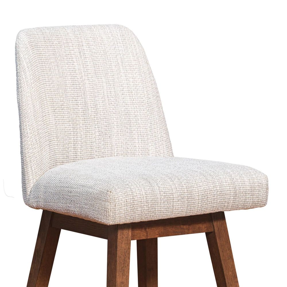 Blue River Amalie Swivel Barstool Stool with Beige Cushion in Brown Oak, , large